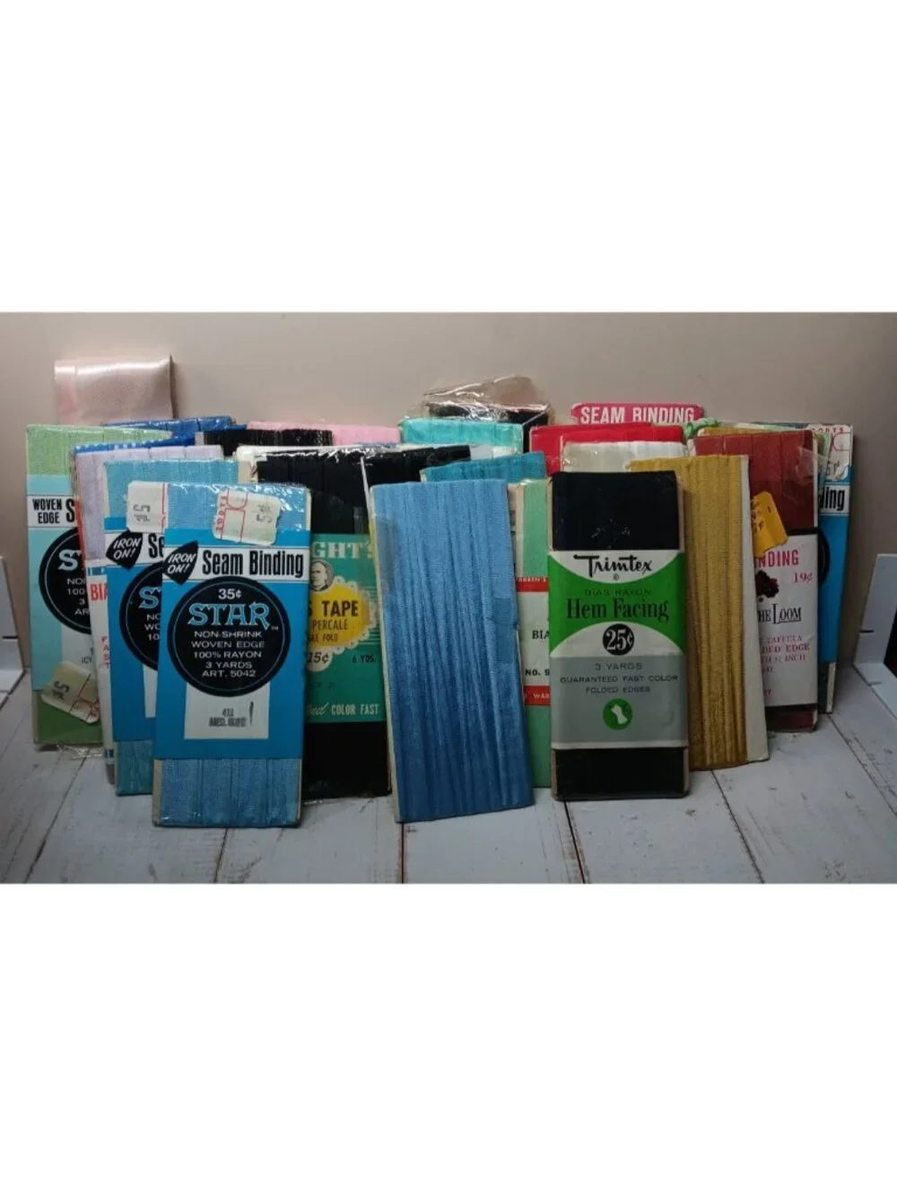 Vtg Lot Sewing Destash Bindings Trims Seam Tape Blanket Trim Piping & REMNANTS
